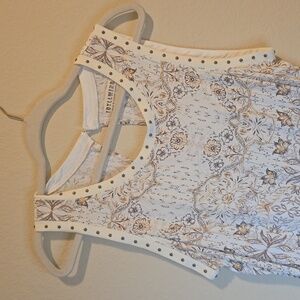 Idyllwind Women's Floral Dress - Ivory, Orange, and Brown